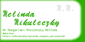 melinda mikuleczky business card